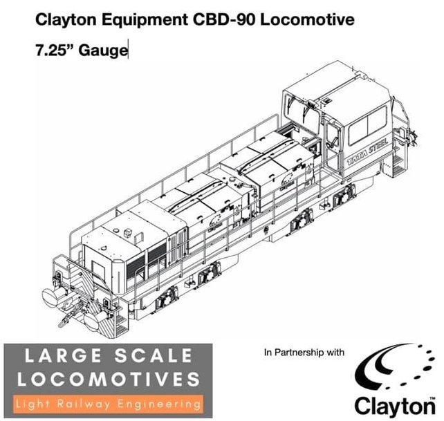 Clayton Hybrid CBD90 7.25″ and larger gauges built by Large Scale Locomotives